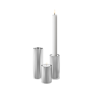 Georg Jensen Bernadotte Tealight & Candleholder, Set of 3