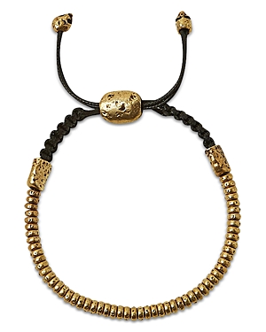 John Varvatos Collection Men's Brass Simitbrass Beaded Bolo Bracelet