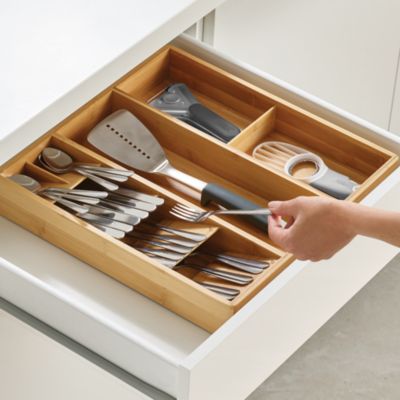 DrawerStore™ Bamboo Cutlery, Utensil & Gadget Organizer