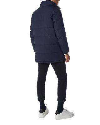 Shelton Cool Touch Regular Fit Quilted Down Parka with Removable Shearling Trimmed Bib