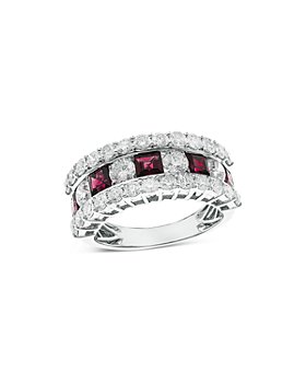 Bloomingdale's - Ruby & Diamond Ring in 14K White Gold - 100% Exclusive