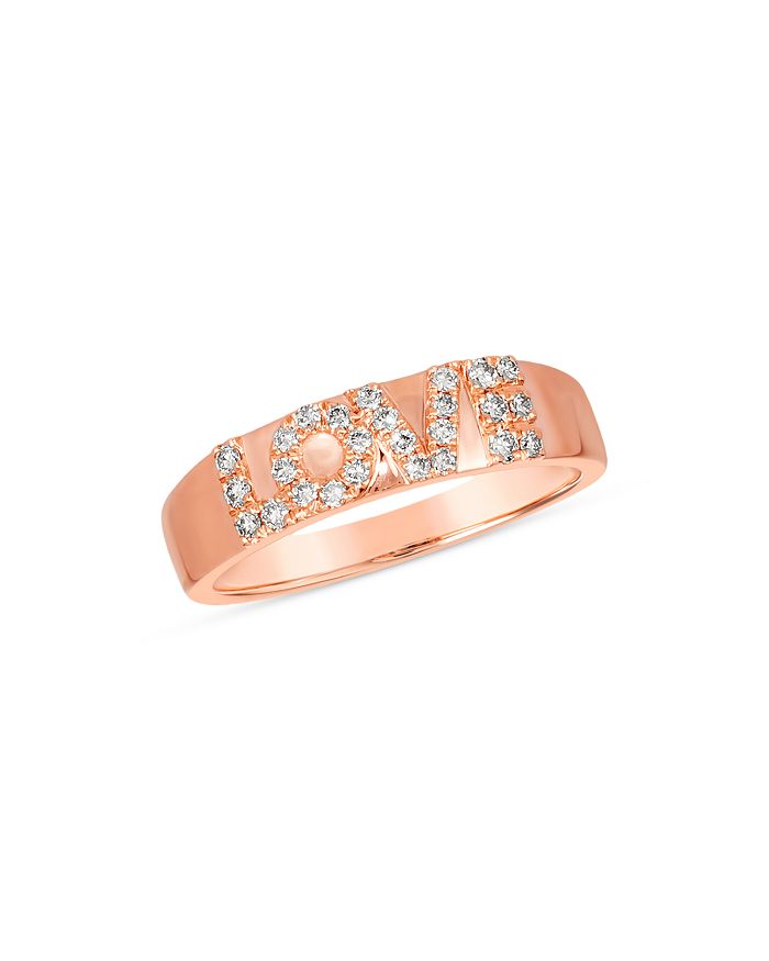Bloomingdale's Champagne Diamond Love Band in 14K Rose Gold, 0.20 ct. t