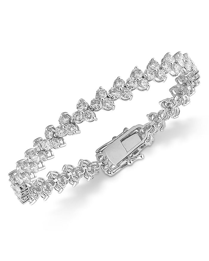 Bloomingdale's - Diamond Trio Tennis Bracelet in 14K White Gold, 10.0 ct. t.w. - 100% Exclusive