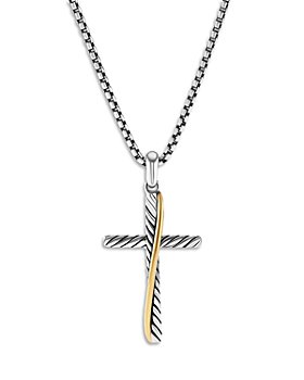 David Yurman - 18K Yellow Gold & Sterling Silver Amulets Draped Cross Pendant