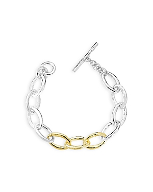 Ippolita Silver And Gold Chimera Classico Sculptured Bracelet In Silver
