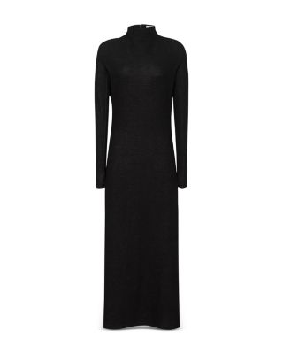 black mock neck bodycon dress Lace Up Mock Neck Bodycon Dress – Fashion Unlimited main image 0