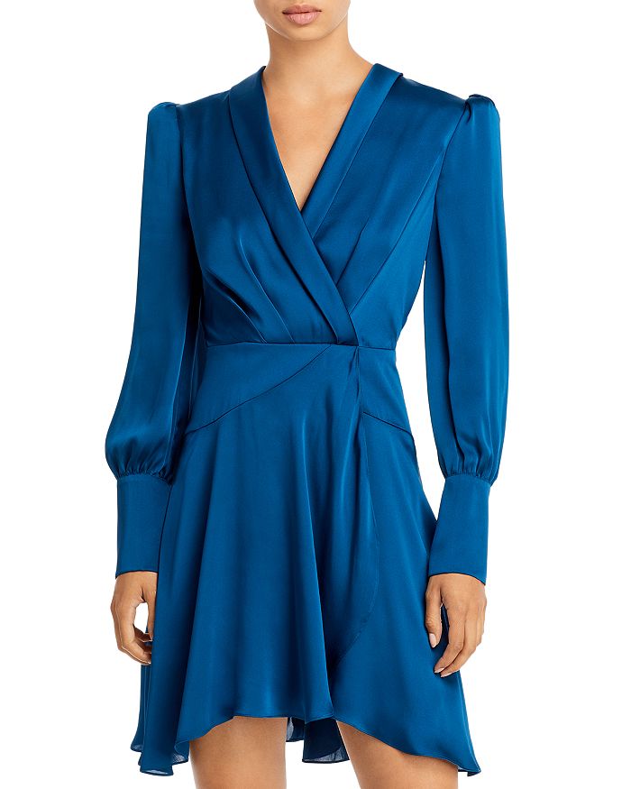 BCBGMAXAZRIA V Neck Fit and Flare Dress | Bloomingdale's