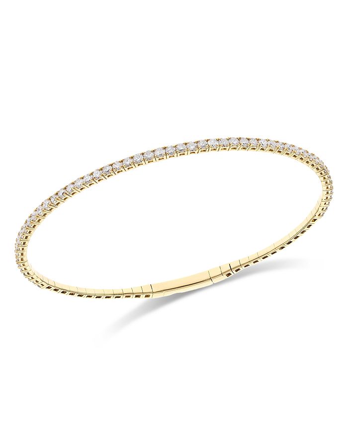Bloomingdale's Diamond Flexible Bangle Bracelet in 14K Yellow Gold, 1.