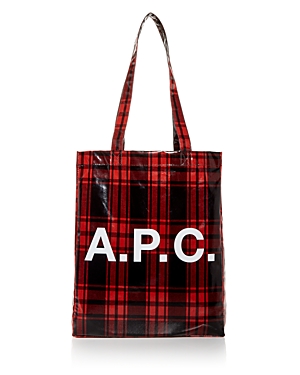 A.p.c. Lou Plaid Logo Tote