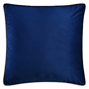 Renwil Ren-wil Stamford Solid Velvet Decorative Pillow, 20 X 20 In Dark Navy
