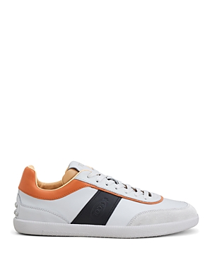 Tod's Men's Casetta Color Blocked Lace Up Sneakers In White Multi