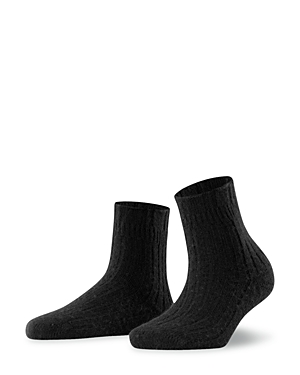 Falke Bedsock Ribbed Socks In Black