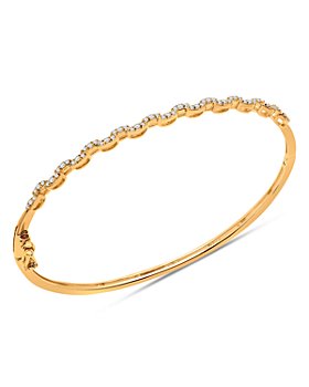Bloomingdale's - Diamond Wavy Bangle Bracelet in 14K Gold, 0.25 ct. t.w. - 100% Exclusive