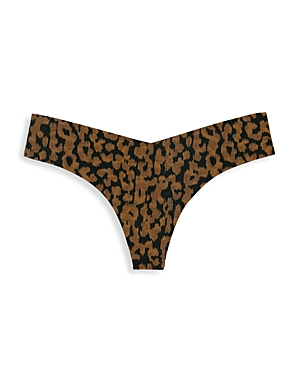 Commando Printed Classic Thong In Honey Leopard