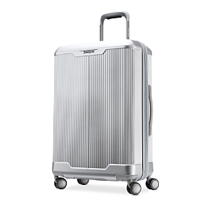 Samsonite Silhouette 17 Medium Expandable Spinner Suitcase In Aluminum Silver