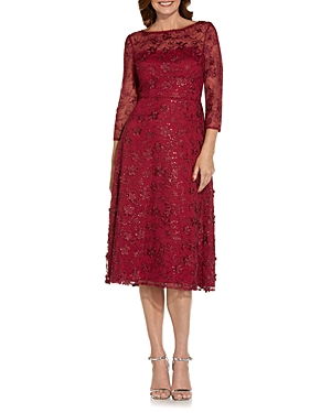 ADRIANNA PAPELL SEQUINED EMBROIDERED DRESS,AP1E209242
