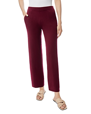 Misook Low Rise Cashmere Pants In Aubergine
