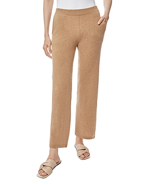 Misook Wide-leg Cashmere Pants In Camel