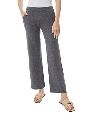 Misook Low Rise Cashmere Pants In Charcoal
