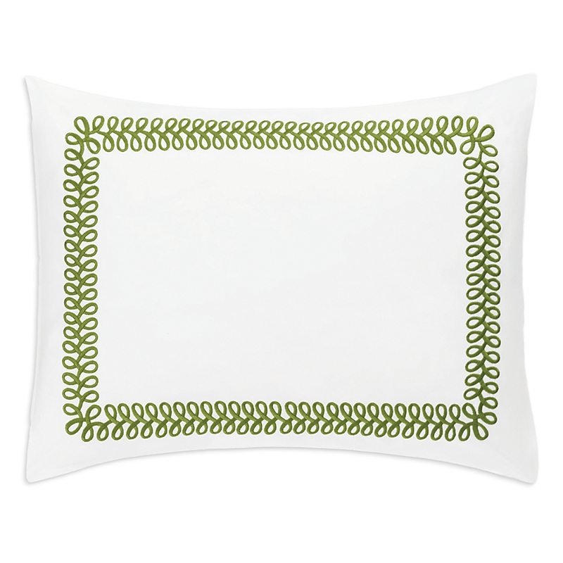 Matouk Astor Braid Boudoir Sham In Grass