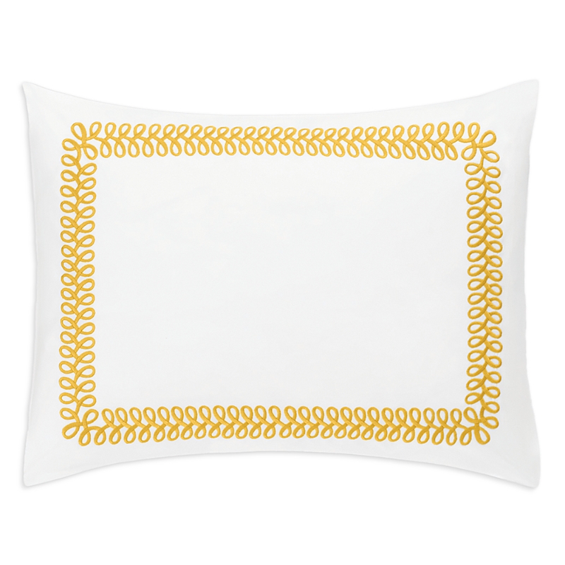 Matouk Astor Braid Boudoir Sham In Lemon