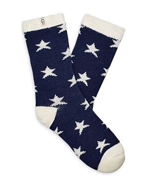Ugg Josephine Fleece Lined Socks In Navy Stars
