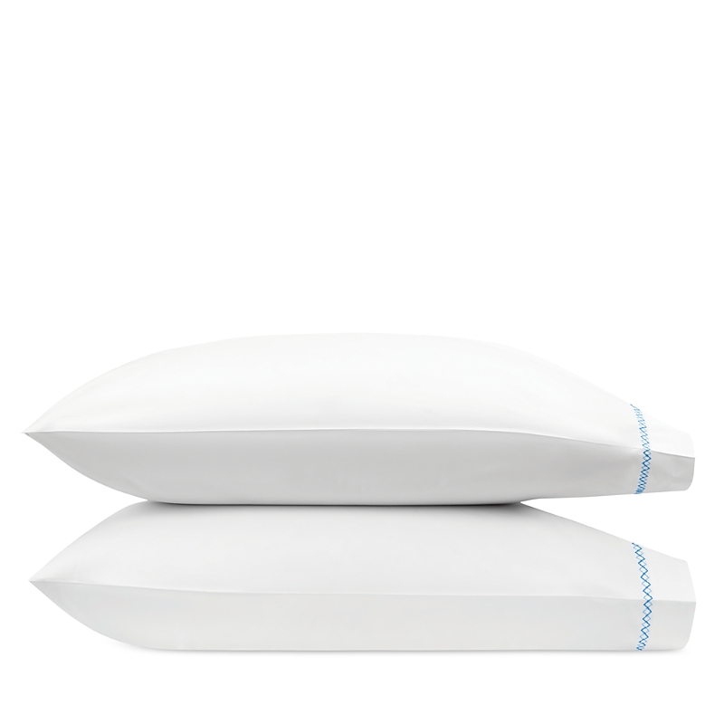 Matouk Hatch Standard Pillowcase, Pair In Sky Blue