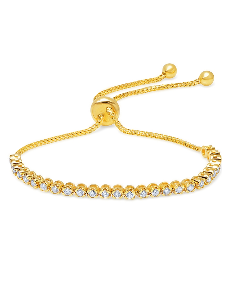 Graziela Gems Gems 18k Yellow Gold Diamond Bolo Bracelet In Gold