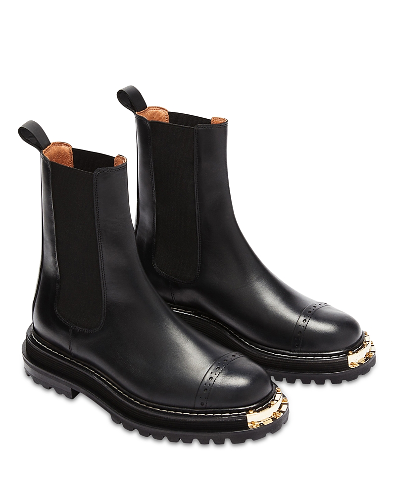Sandro Women’s Liam Black Cap Toe Stretch Booties