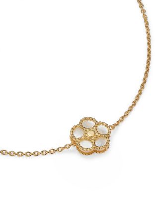 18K Yellow Gold Daisy Mother-of-Pearl &amp; Diamond Chain Bracelet - Exclusive