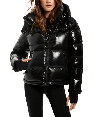 womens bubble jacket with fur hood