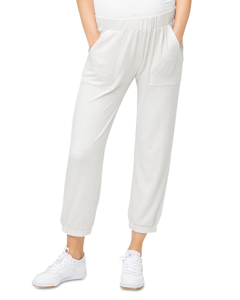 Nom Maternity Jenna Maternity Pants In Oat Hacci