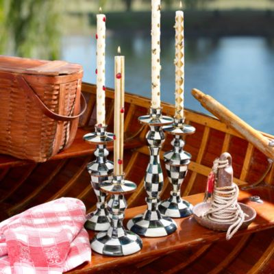 MacKenzie-Childs - Courtly Check Enamel Candlestick Collection