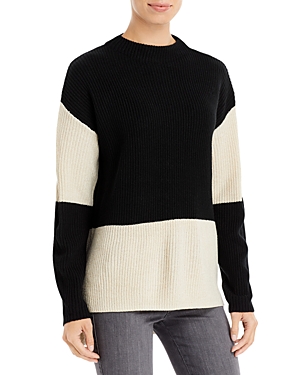 Karl Lagerfeld Paris Lurex Color Blocked Sweater