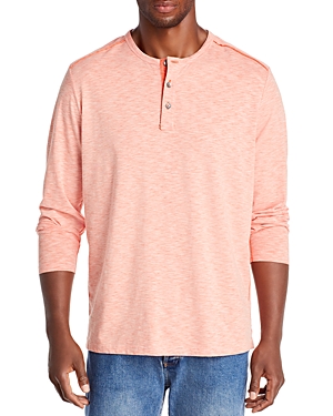 Tommy Bahama Fray Day Cotton Blend Raw Edge Trim Henley