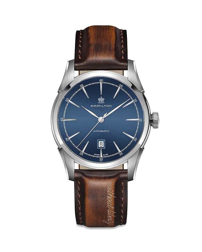 Shop Hamilton Spirit Of Liberty American Classic Watch, 42mm In Blue/brown