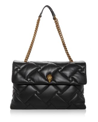 KENSINGTON SOFT XXL BAG Black Leather Quilted Oversized Bag by KURT GEIGER  LONDON