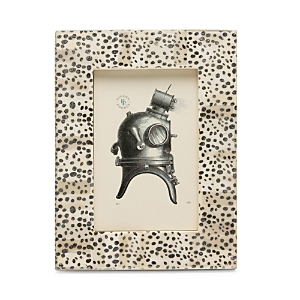 Pigeon & Poodle Ismailia Spotted Gold Bone Frame, 4 X 6 In Spotted Silver