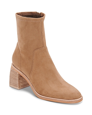 Dolce Vita Women's Indiga Pointed Toe Booties In Truffle Suede