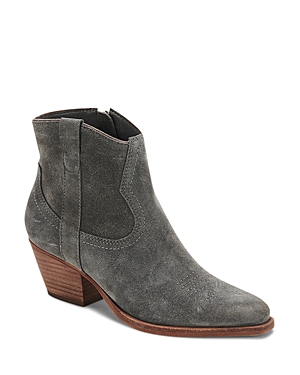 Dolce Vita Women's Silma Western Booties In Grey Suede