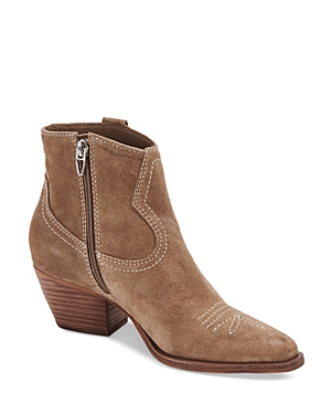 Shop Dolce Vita Women's Silma Western Booties In Truffle Suede