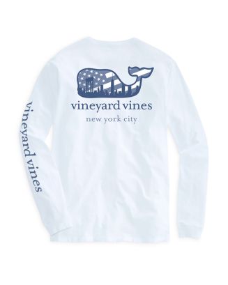 Vineyard Vines New York City Skyline Whale Long Sleeve Pocket Tee ...