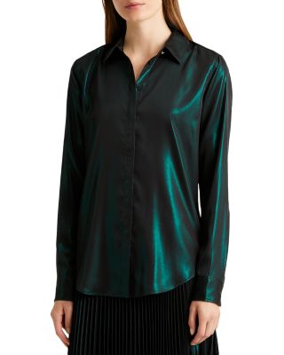 ralph lauren metallic blouse