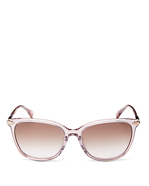 Rag & Bone Women's Polarized Square Sunglasses, 55mm In Pink / Brown Pink Grad
