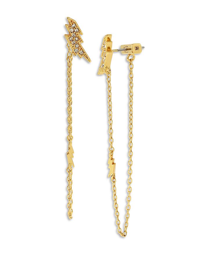 Pave lightning bolt hotsell earrings
