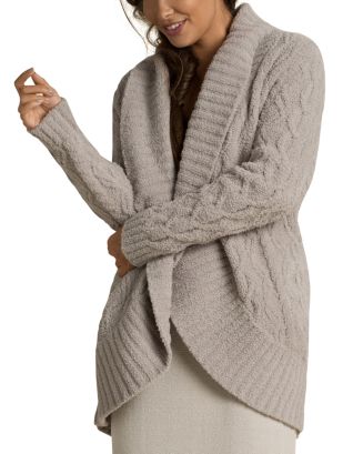 BAREFOOT DREAMS CozyChic Cable Shawl Cardigan | Bloomingdale's