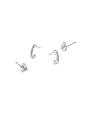 Nadri Zoe Cubic Zirconia Stud & Hoop Earrings, Set of 2