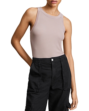 Allsaints Womens Pink Rina Stretch-jersey Tank Top 8 In Pink