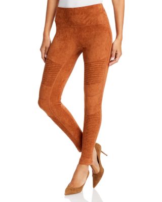 Bagatelle Faux Suede Moto Leggings 