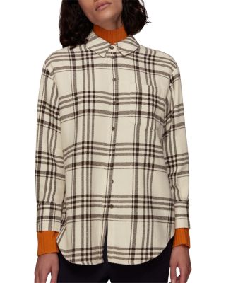 Whistles Oversized Check Cotton Shirt